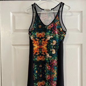 Forever 21 Multicolor Bodycon Mini Dress, Size Medium